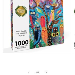 Owl Oasis 1000-Piece Puzzle - Vibrant Perch